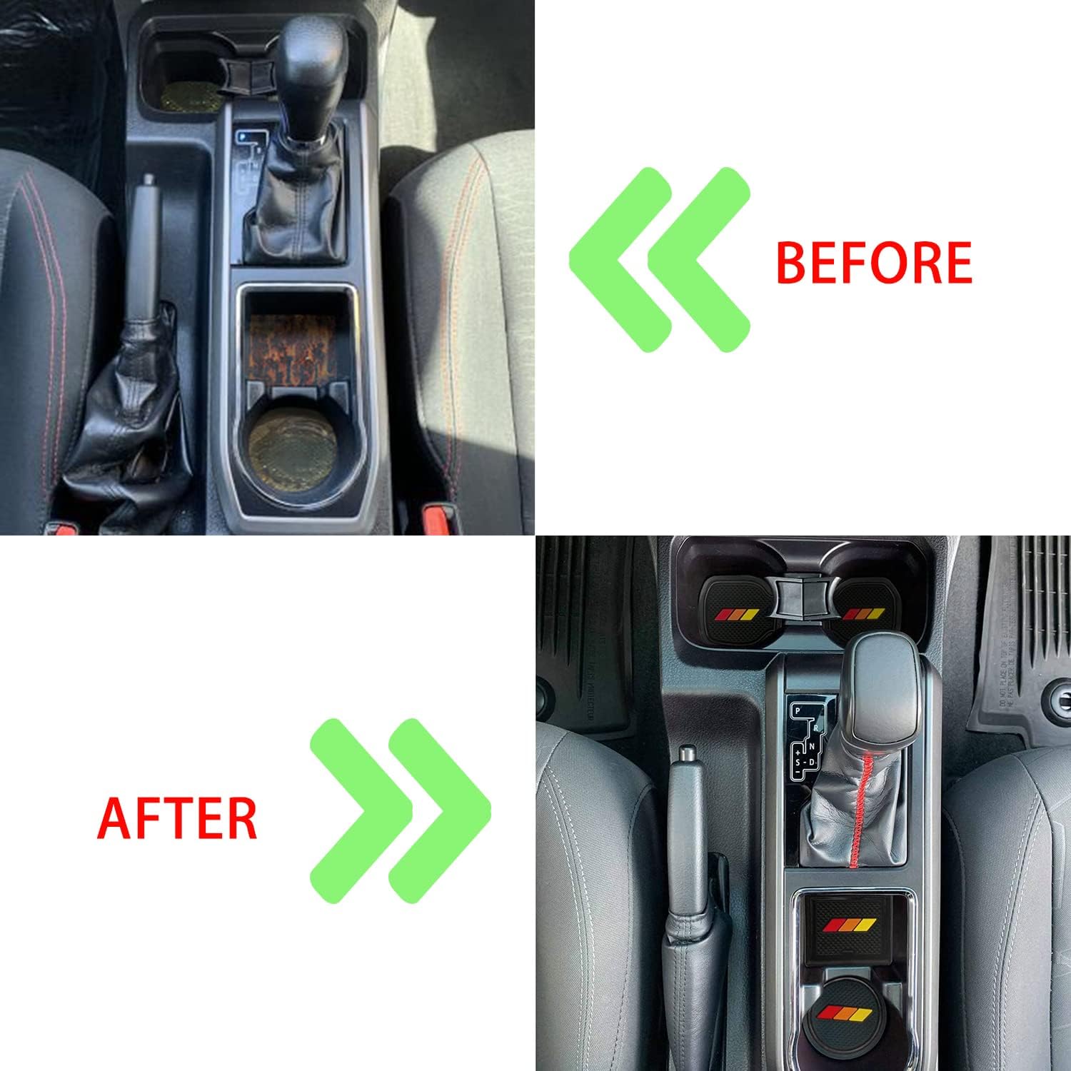 Forro de consola central para Toyota Tacoma Accesorios 2016 2017 2018 2019 2020 2021 2022 2023 Inserto para portavasos de cabina doble, almohadilla