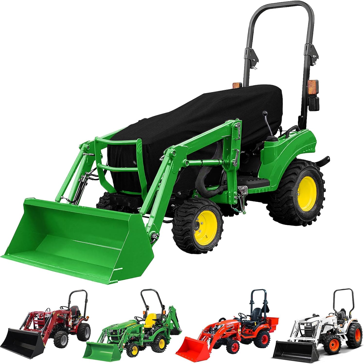 Cubierta de tractor compacta, cubierta de carenado de tractor 600D, protección para todo tipo de clima, accesorios de tractor compatibles con