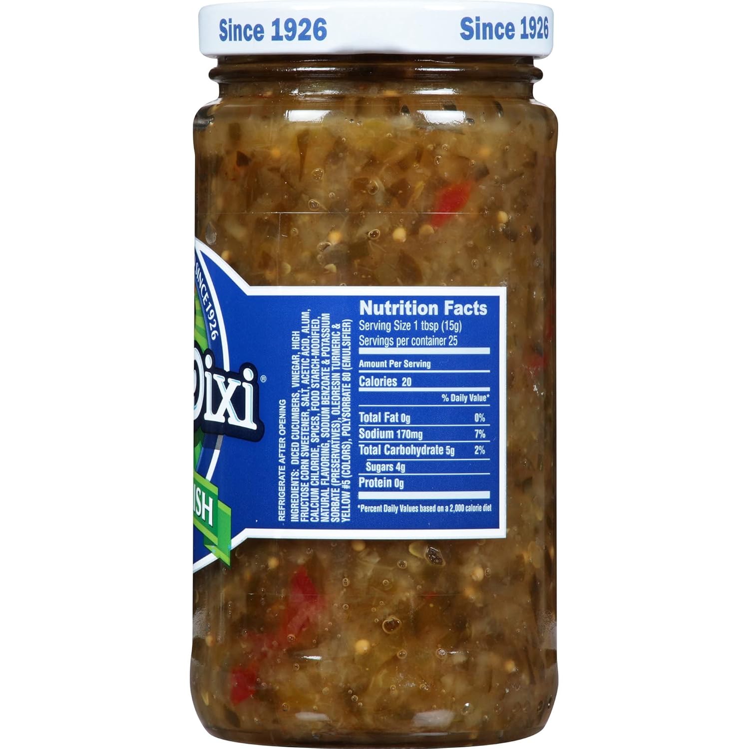 Del Dixi Sweet Relish Pickles – Tarros de vidrio de 24 onzas líquidas, paquete de 4