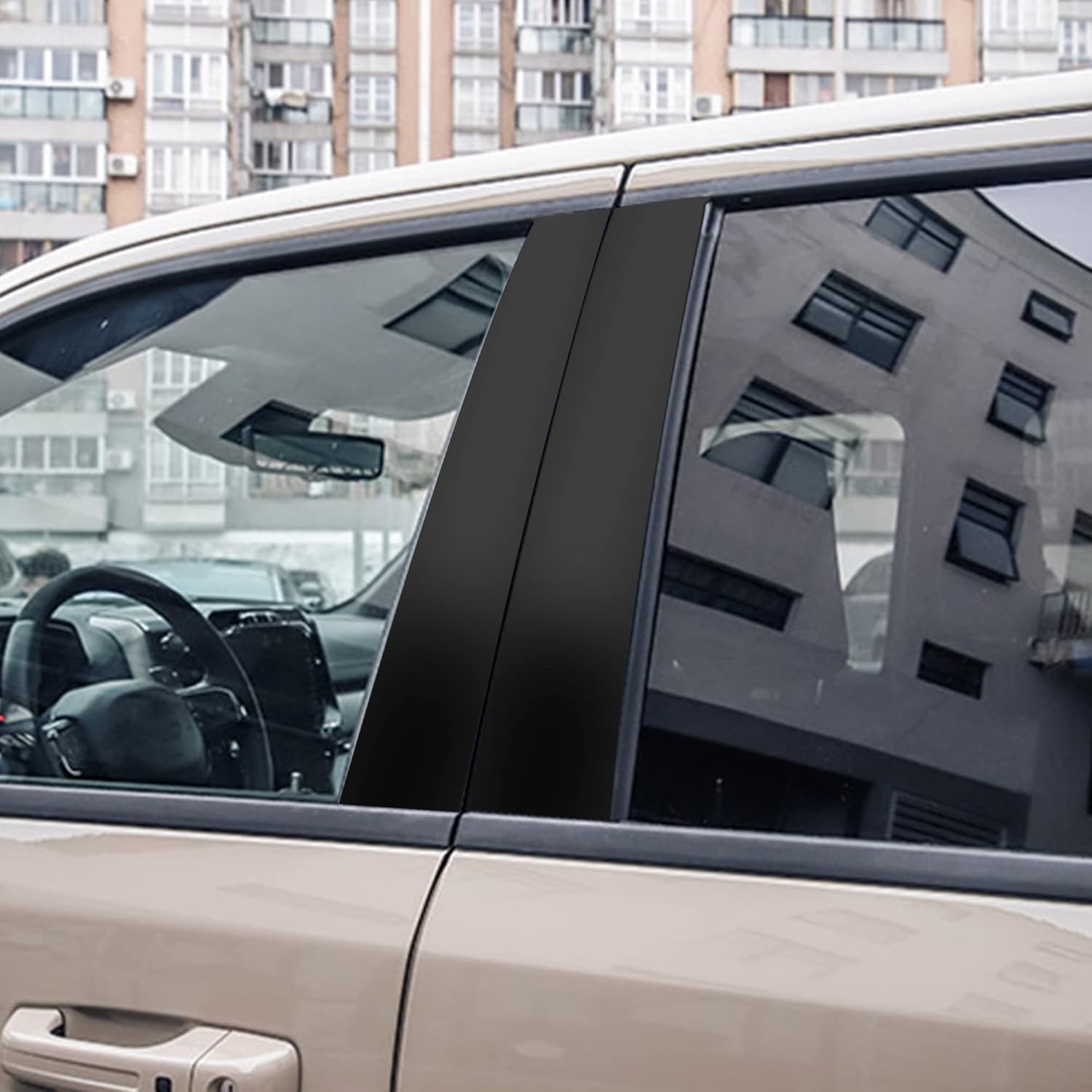 TOMALL Calcomanías de vinilo para poste de ventana de automóvil compatibles con Dodge Ram 1500 2500 3500 2009-2018, calcomanías de columna de
