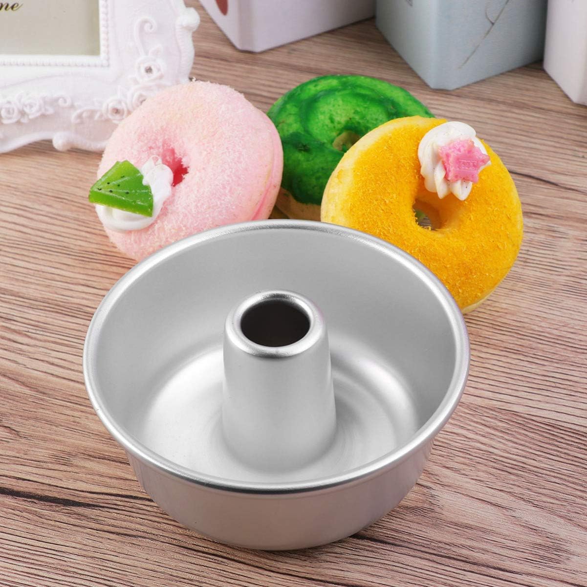 YARDWE Savarin – Molde para pastel de donas molde de aluminio para hornear, mousse de chocolate, brownies de postre, donuts de postre, herramientas