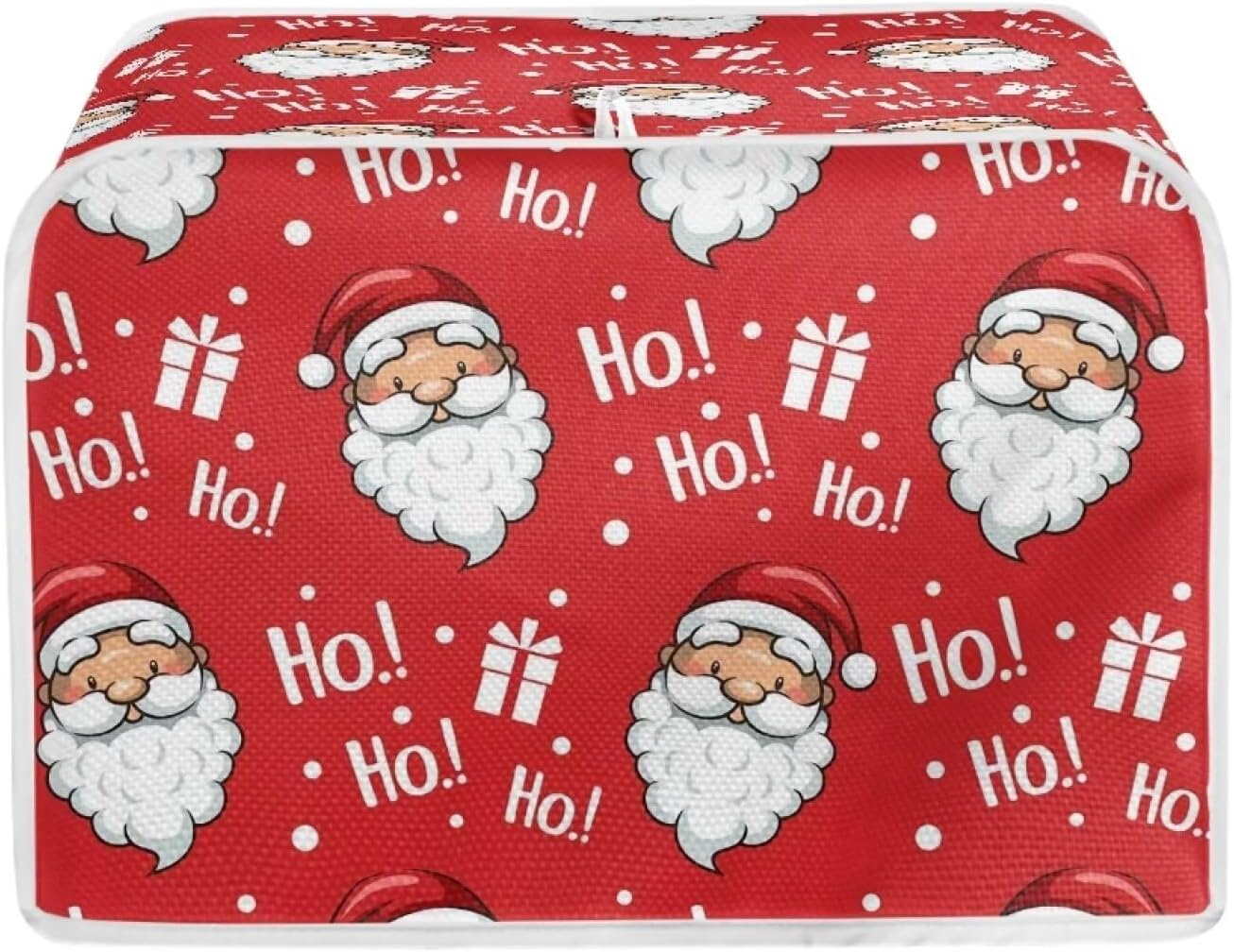 Funda para hacer pan con estampado OH de Papá Noel, decoraciones navideñas, cubierta de tostadora de 2 rebanadas que se adapta a la mayoría de