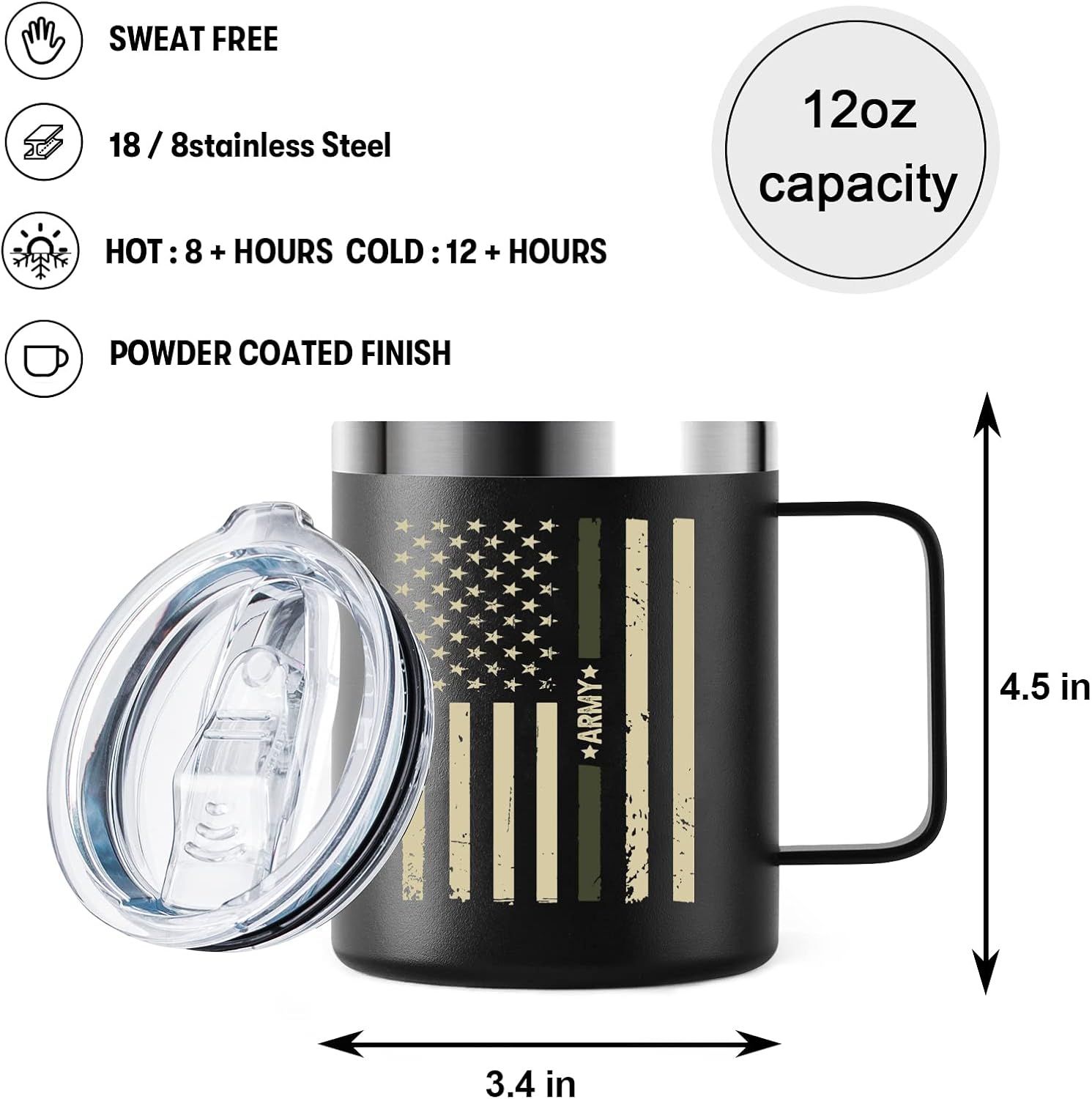 Taza de regalo para veteranos para hombres, regalos para veteranos del ejército para hombres, ideas de regalo para el día del padre, soldados de