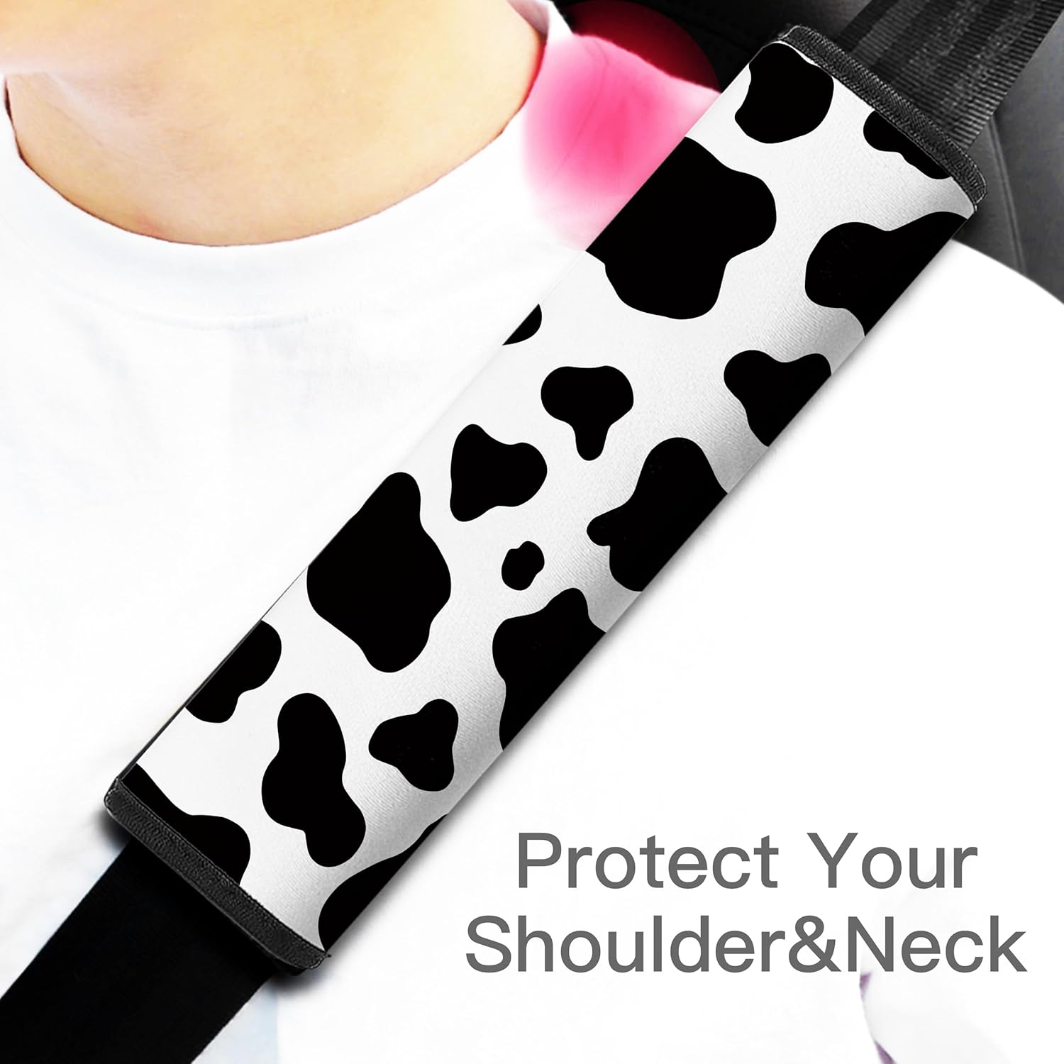 Funda para cinturón de seguridad de automóvil, paquete de 2 almohadillas suaves para cinturón de seguridad de automóvil para adultos y niños,