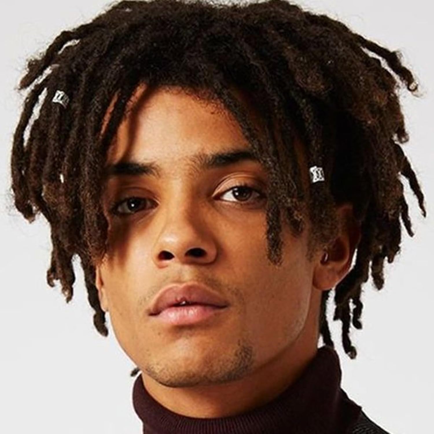 Peluca de encaje frontal de cabello Hip Hop para hombre, cabello afroamericano de fibra, pieza de cabello rizado, peluca masculina, juego de trenzas