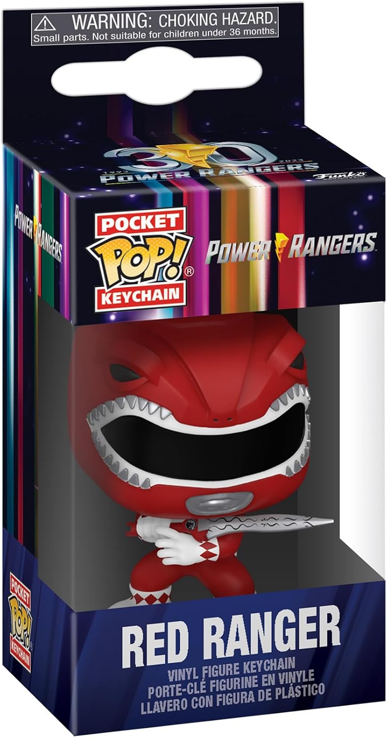 Funko Pop! Llavero Mighty Morphin Power Rangers 30 Aniversario – Red Ranger