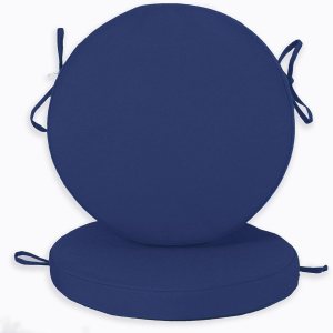 Loveboat Cojín para silla de bistró al aire libre, resistente al agua, redondo, cojín para taburete de bar de 15 pulgadas, color azul marino Loveboat Cojín para silla de bistró al aire libre, resistente al agua, redondo, cojín para taburete de bar de 15 pulgadas, color azul marino