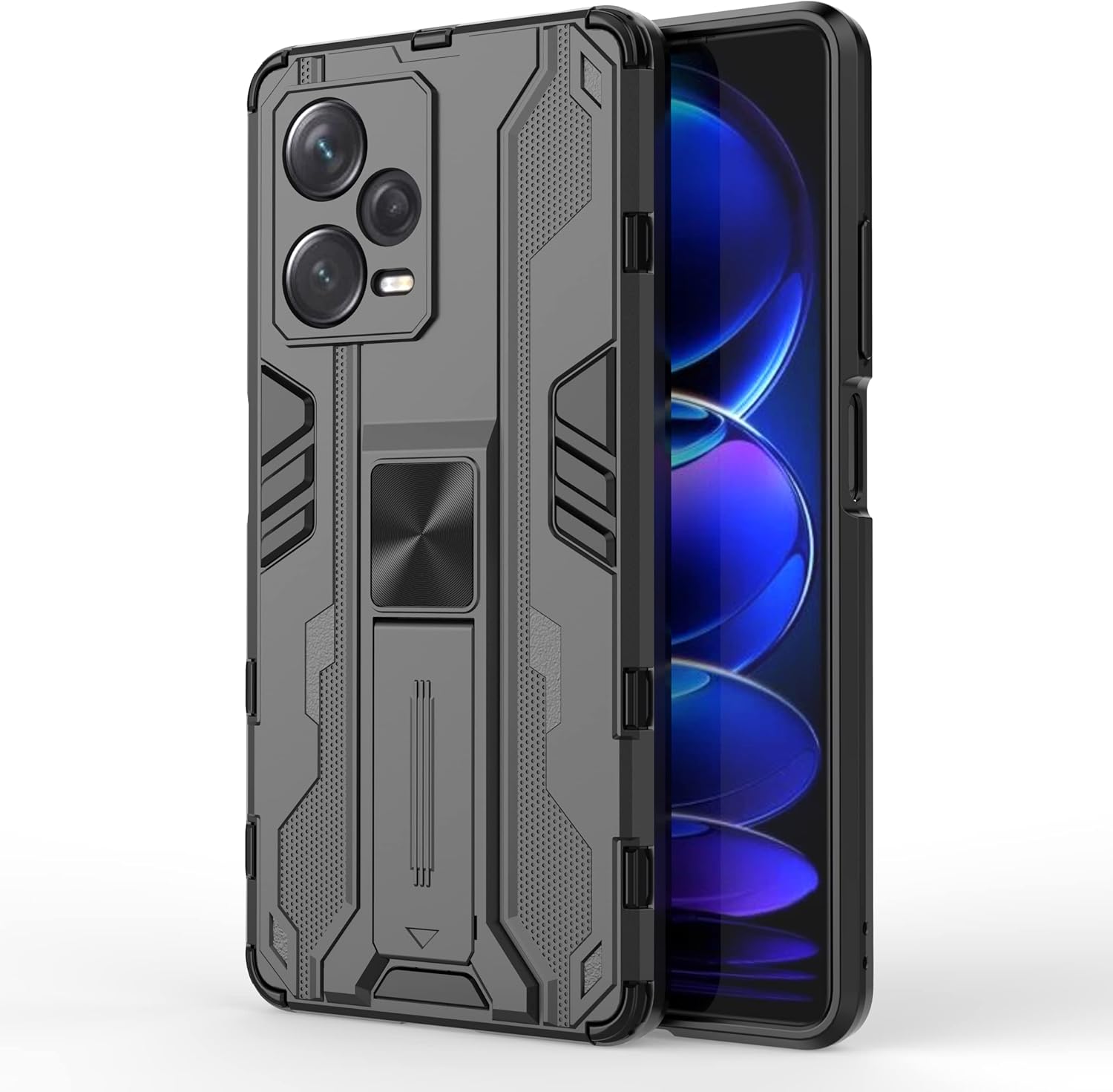 Pzwoxukhov Funda para Xiaomi Redmi Note 12 Pro+ 5GNote 12 Pro Plus, funda protectora para teléfono con función de atracción magnética, color negro