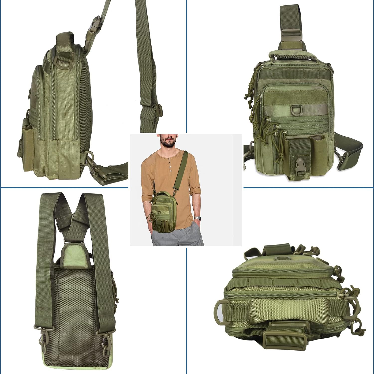 DegeTMVe Funda de pistola doble para el pecho, bolsa de transporte oculta, bandolera, pistola táctica, mochila convertible para disparos, caza