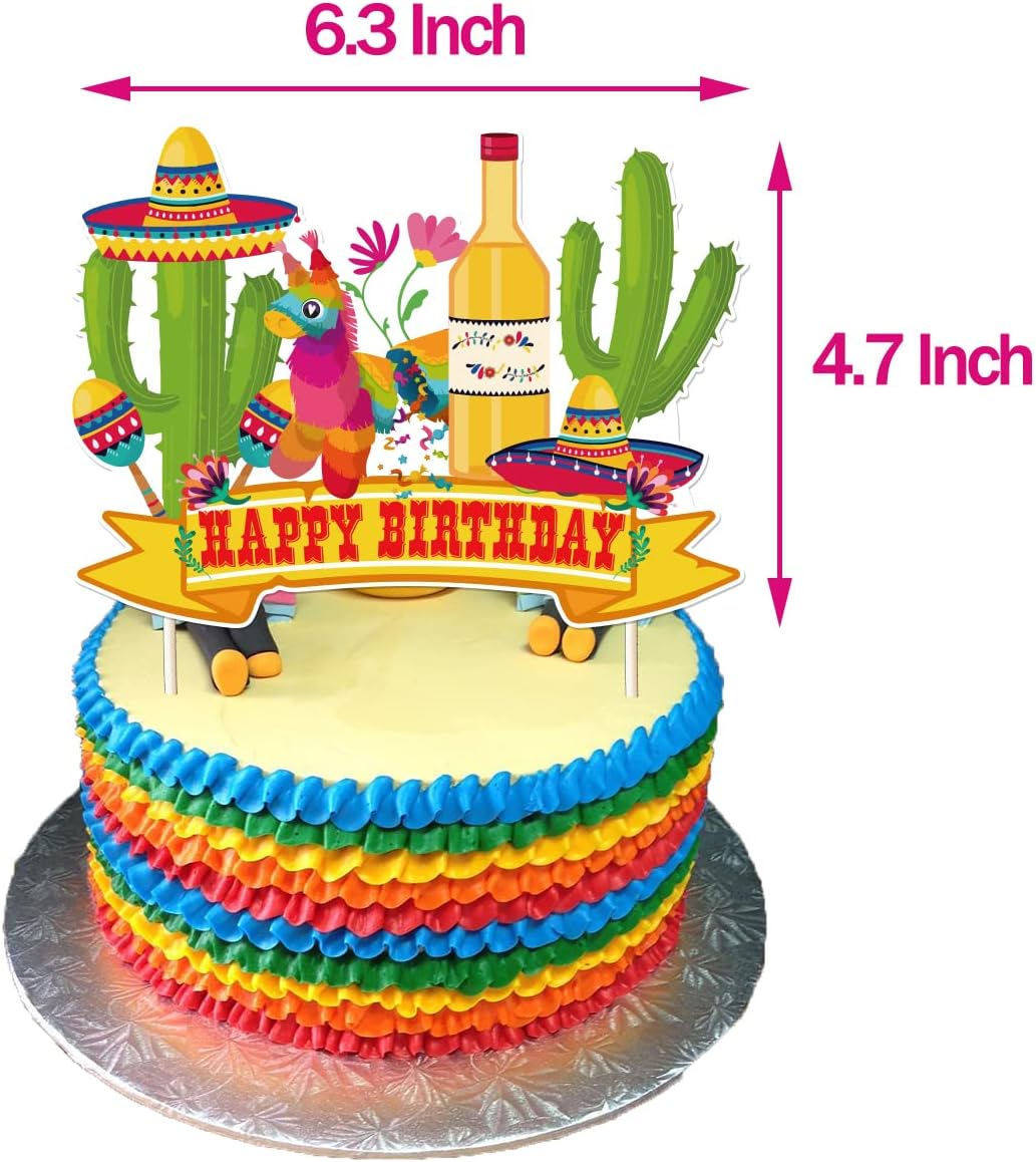 Decoraciones de fiesta para fiestas, abanicos de papel colgantes coloridos con temática mexicana, pompones de papel arcoíris, banderines de fiesta y