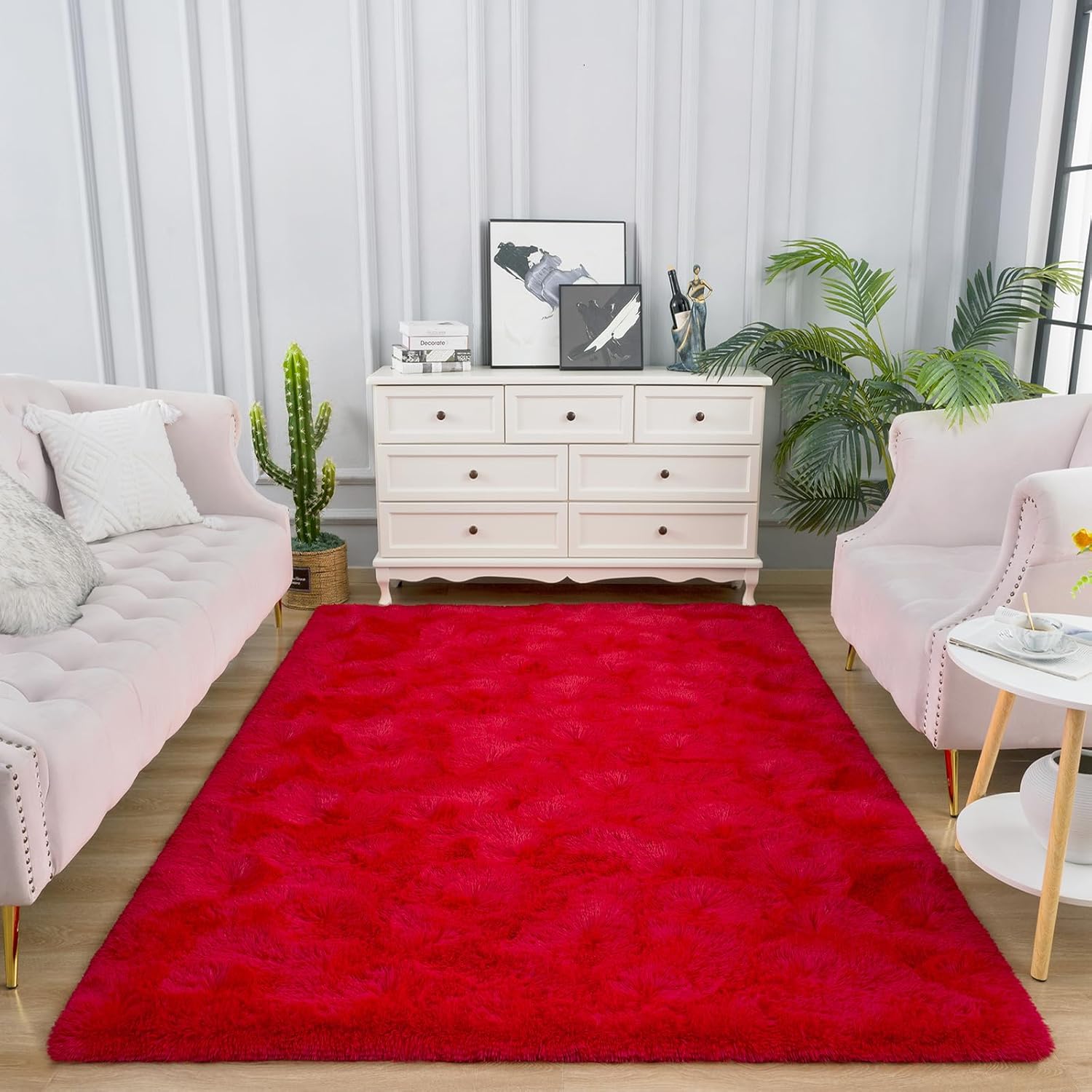 AROGAN – Alfombra suave y esponjosa moderna para dormitorio, sala de estar, lindas y cómodas para habitación de bebé, hecha de terciopelo de lujo,