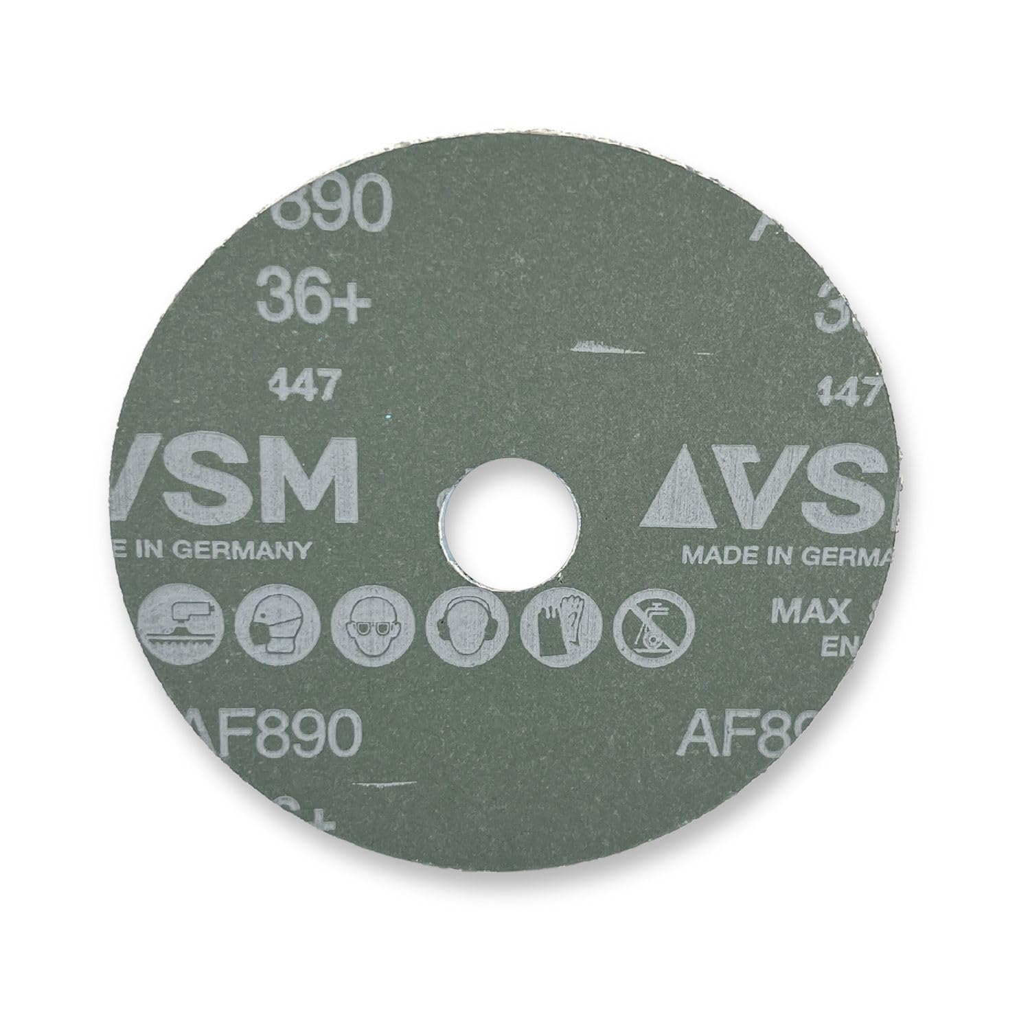 VSM Actirox – Disco de fibra de resina de cerámica de grano en forma de grano superior, 5 x 78 pulgadas, grano 36, grado grueso, respaldo de fibra