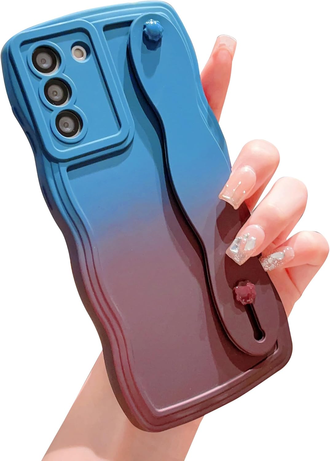 Funda compatible con Samsung Galaxy S21 FE 5G de 6.4 pulgadas para mujeres y hombres, bonita funda de teléfono S21 FE con correa, soporte de