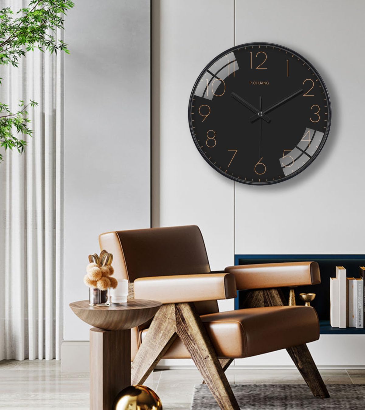 Reloj de pared de 8 pulgadas, silencioso, sin tictac, reloj de pared moderno, funciona con pilas, analógico, pequeño, redondo, decorativo, para el