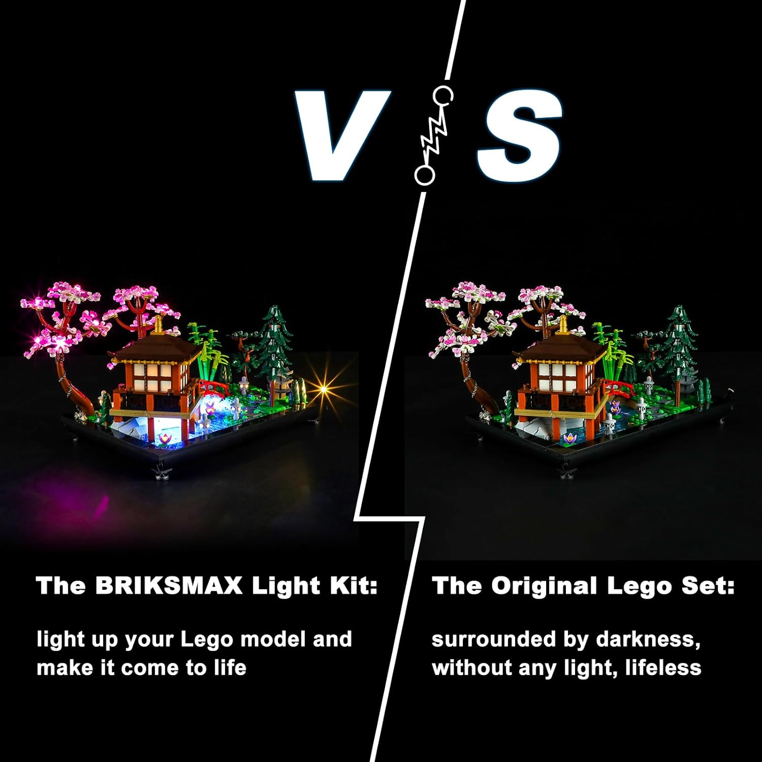 BRIKSMAX Kit de iluminación LED para Lego Tranquil Garden (versión mejorada)- Compatible con Lego Icons 10315 Modelo de bloques de construcción, no