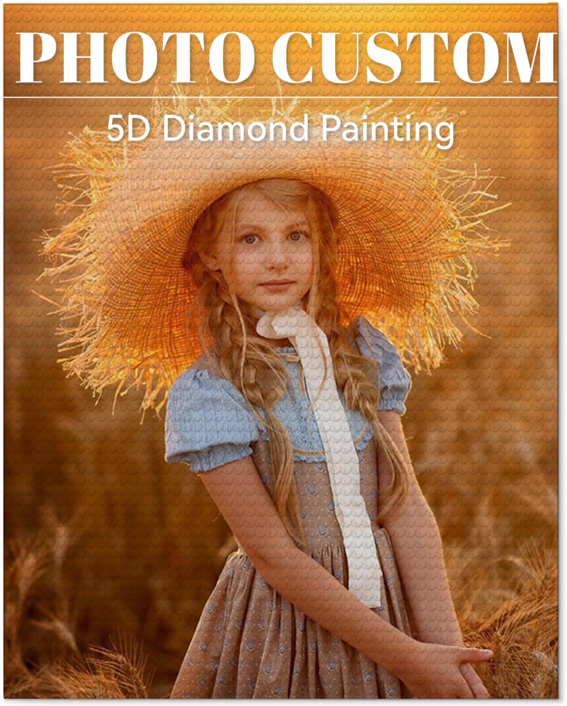 Kits de pintura de diamantes personalizados para adultos, pintura de diamante redondo personalizada con tu foto, kit de arte de diamantes 5D para