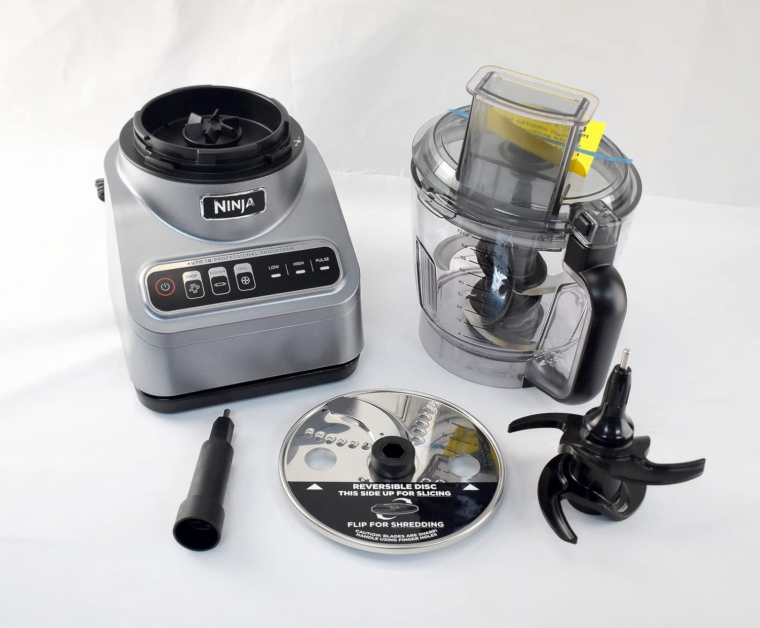Ninja BN600 Professional Plus – Procesador de alimentos, 850 vatios, 3 funciones para picar, rebanar y masar con tazón de procesador de 9 tazas, 3