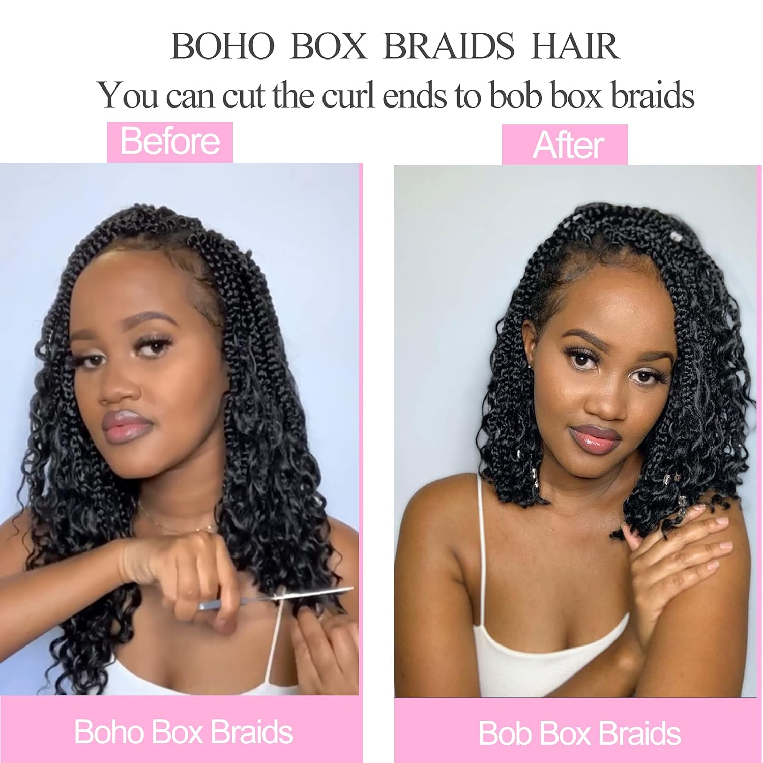 Unionbeauty – Paquete de 8 paquetes de trenzas bohemias de 10 pulgadas, cabello de ganchillo de diosa, trenzas de ganchillo para mujeres negras, con