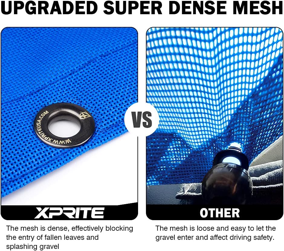 Xprite Parasol compatible con Jeep Wrangler JK JKU 2007-2018, malla de parasol delantero y trasero de 4 puertas, 2 piezas de cubierta superior para