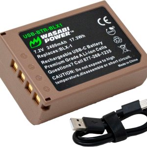 Wasabi Power Batería USB para Olympus BLX-1 con carga rápida USB-C Wasabi Power Batería USB para Olympus BLX-1 con carga rápida USB-C