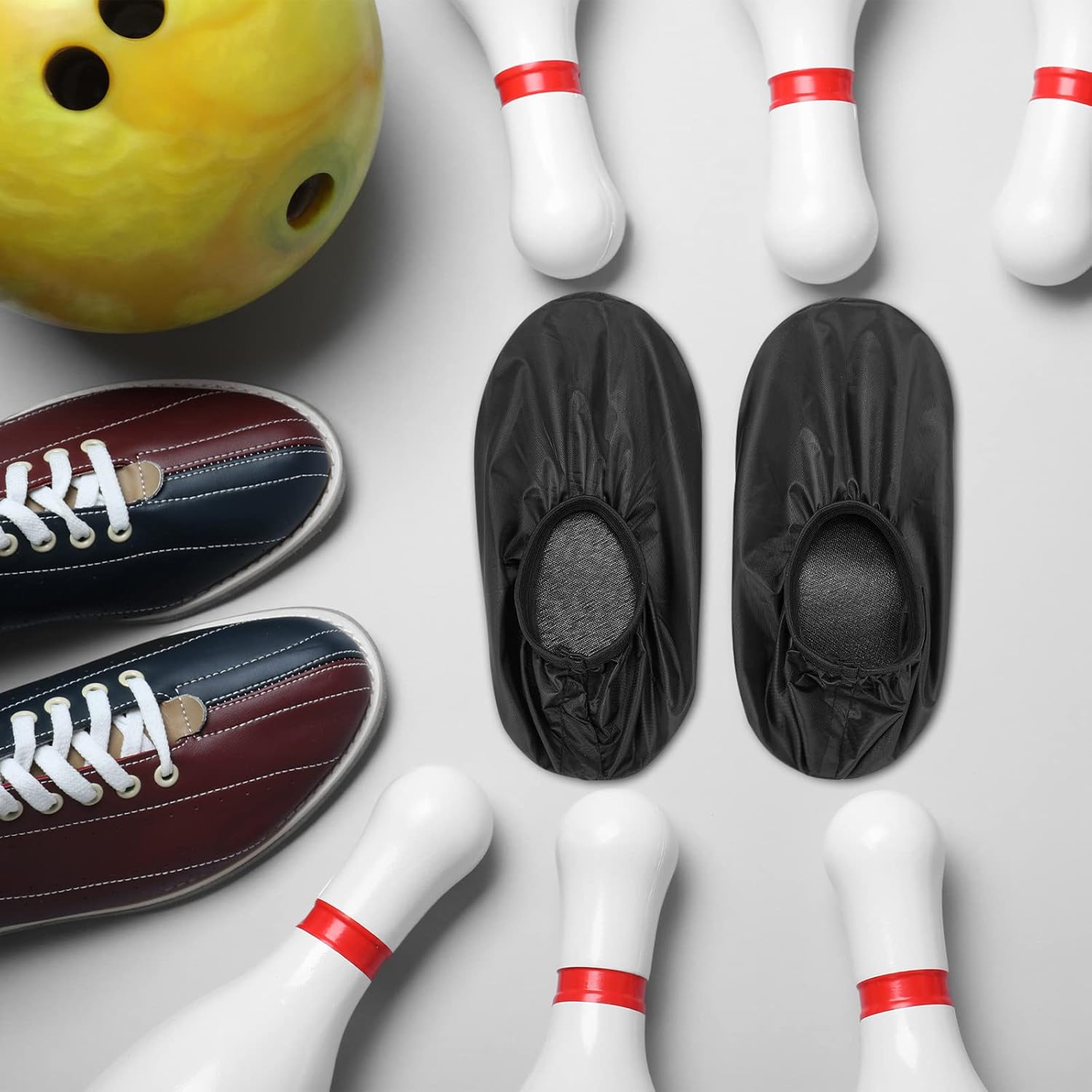 Geyoga 2 piezas de fundas de zapatos de bolos deportivos para equipos de bolos para hombres, fundas protectoras de zapatos de mujer, accesorios de
