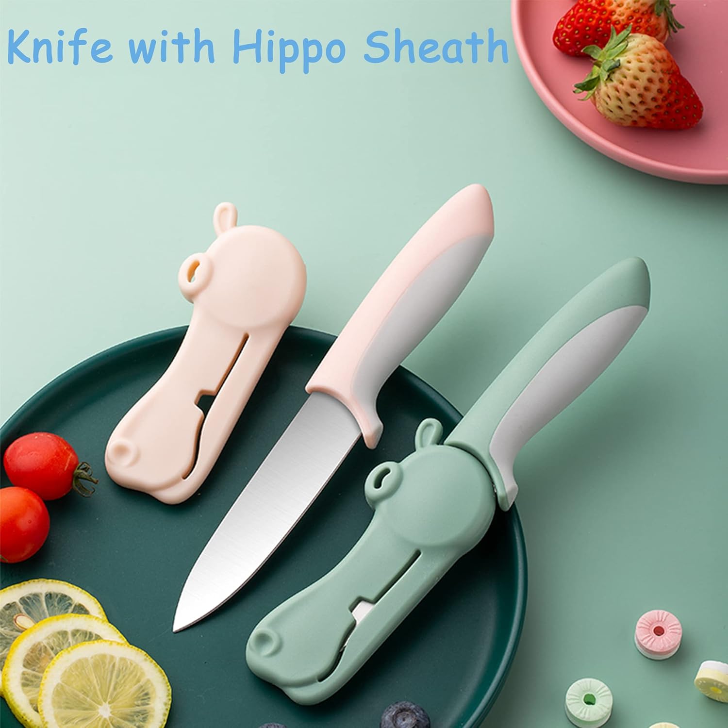 Jonbyi Cuchillo de pelar de 4 pulgadas, cuchillo de cocina  Cuchillo de frutas de acero inoxidable ultra afilado para verduras con cubierta en forma