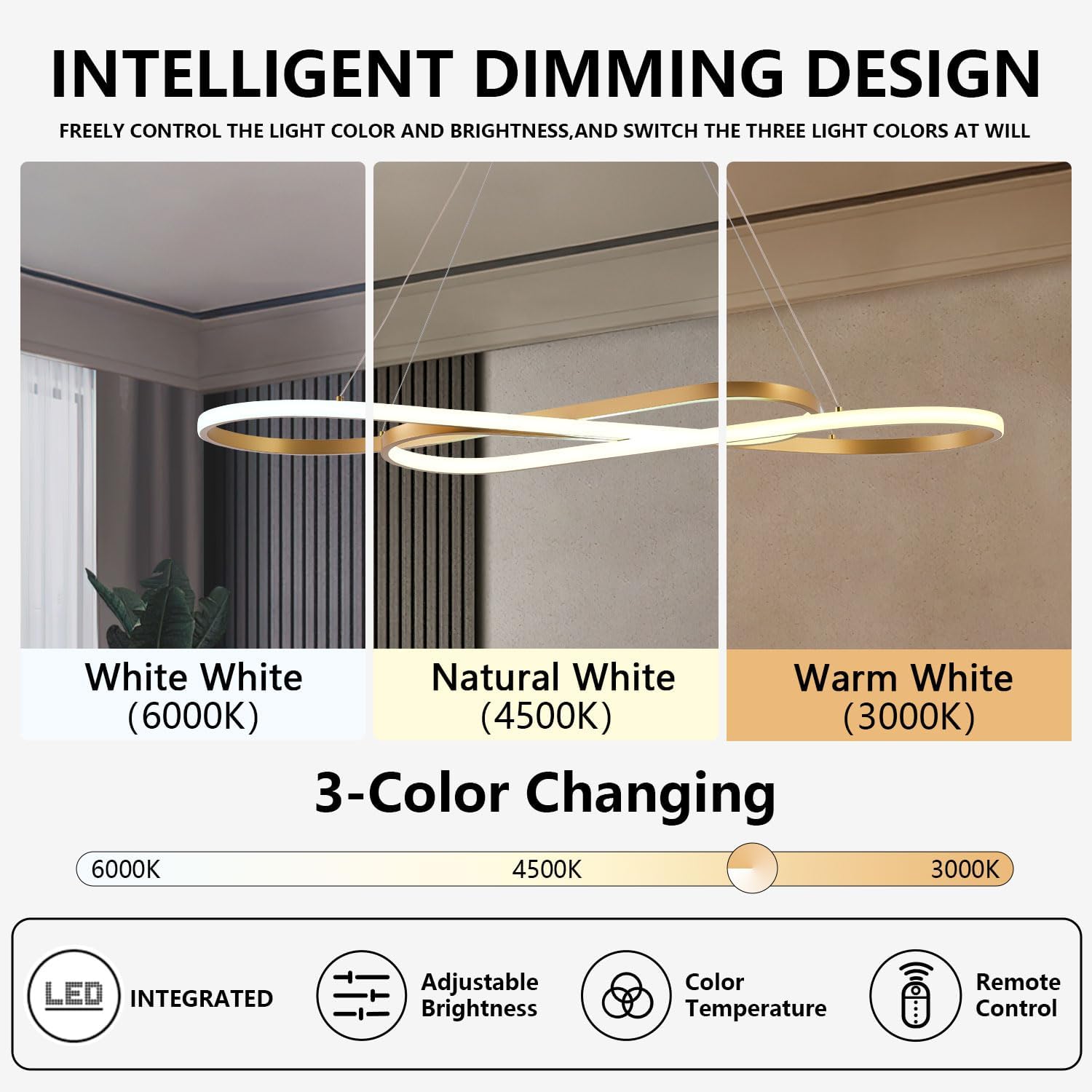 Candelabros LED dorados para comedor, lámpara colgante moderna LED para isla de cocina, lámpara sobre mesa, lámpara colgante de altura ajustable
