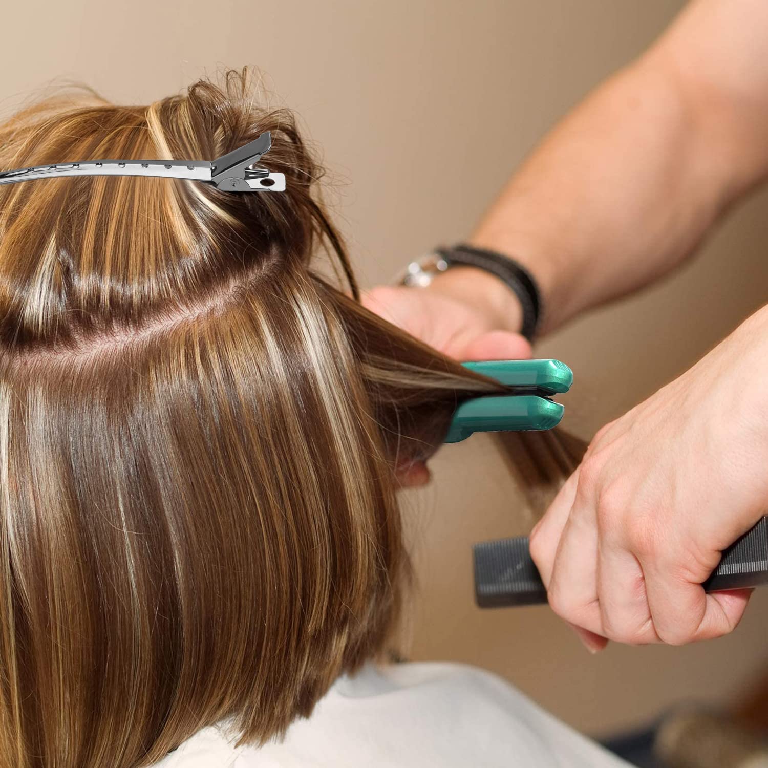 Paquete de 24 pinzas de pelo para seccionar peinado, pinzas de metal para mujer, pinza de pelo de cocodrilo para cabello largo y grueso, clips de