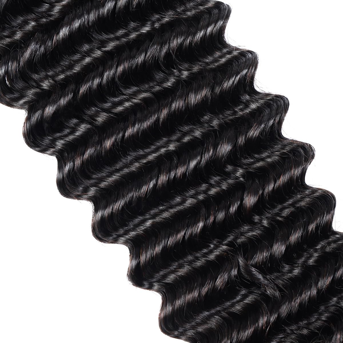 PEEKABOO Extensiones de cabello humano de onda profunda para micro trenzado, a granel, 100% cabello trenzado brasileño sin procesar, un paquete (1