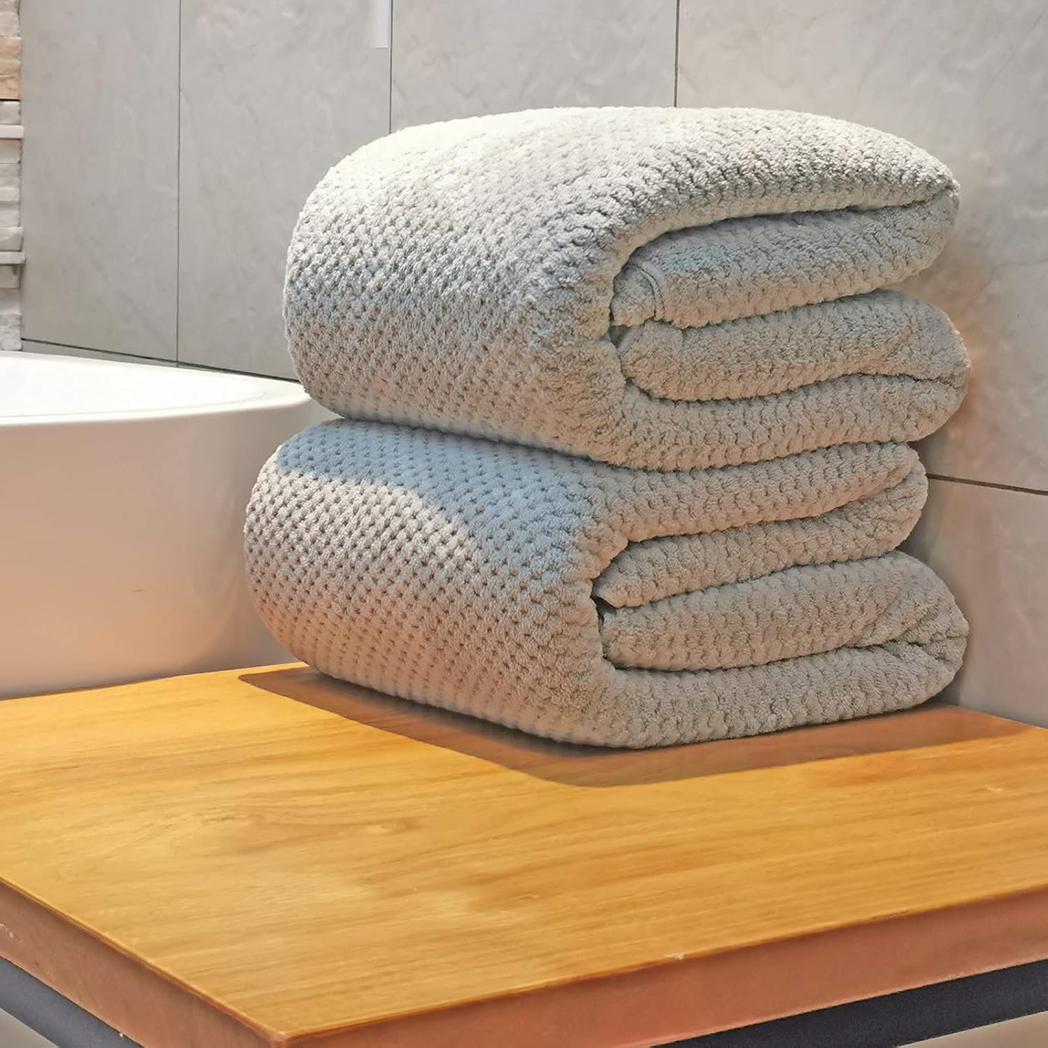 Toallas, toallas de baño de gran tamaño de 39 x 78 pulgadas para adultos, toallas de baño de lujo extra grandes para baño, toallas de ducha de