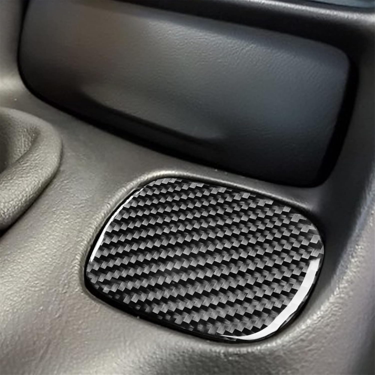 Adhesivo de fibra de carbono compatible con Chevrolet Corvette C5 1997-2004 (clásico, panel de soporte de taza de agua 14)