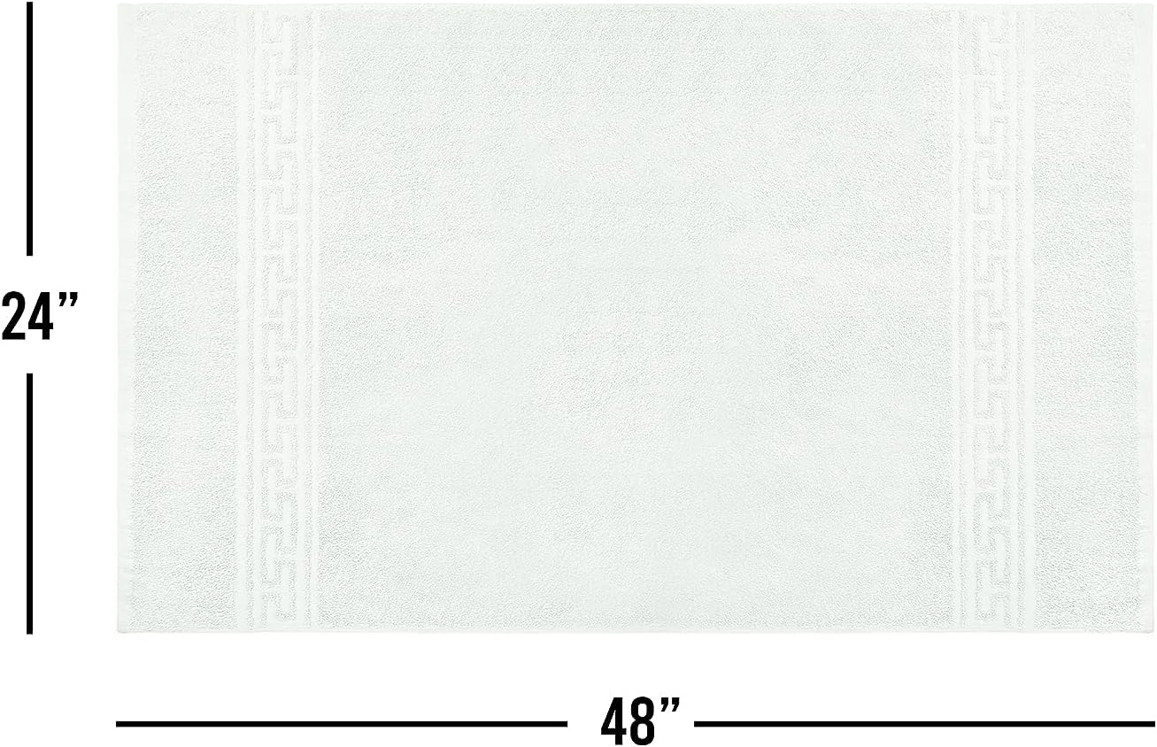 STF Paquete de 6 toallas de baño blancas de hotel a granel de 24 x 48 pulgadas, 100% algodón, económicas y económicas para usos comerciales,