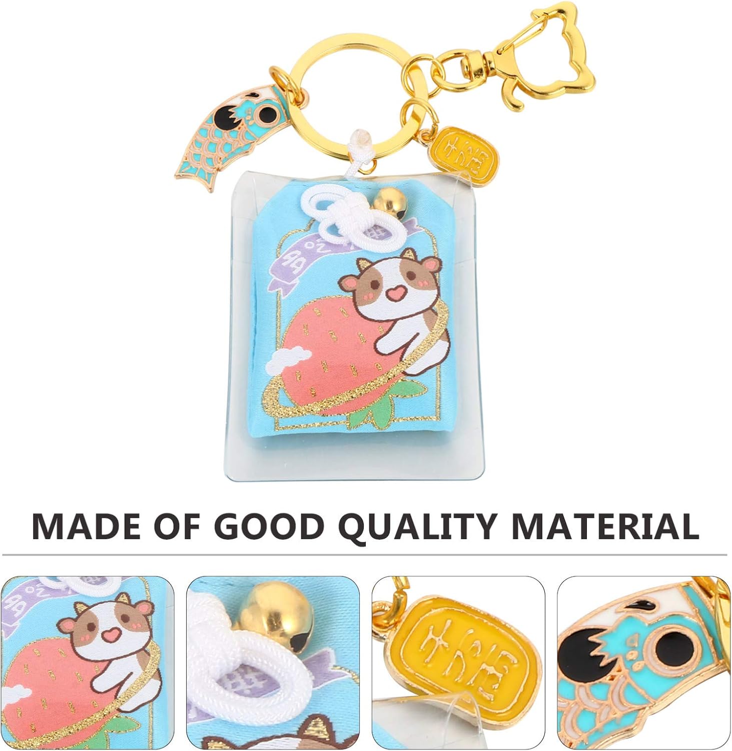 SOIMISS 2 dijes japoneses de Omamori de buena suerte, amuleto japonés, amamori de buena suerte, santuario japonés de la suerte