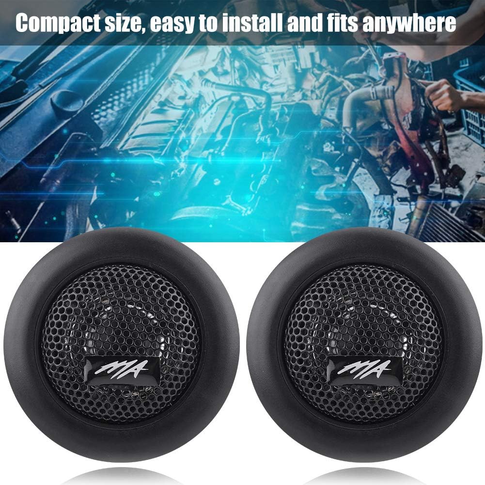 KIMISS Altavoces coaxiales para coche, 1 par de 12 V 120 W coche mini súper potencia fuerte domo altavoz de audio tweeter bocina