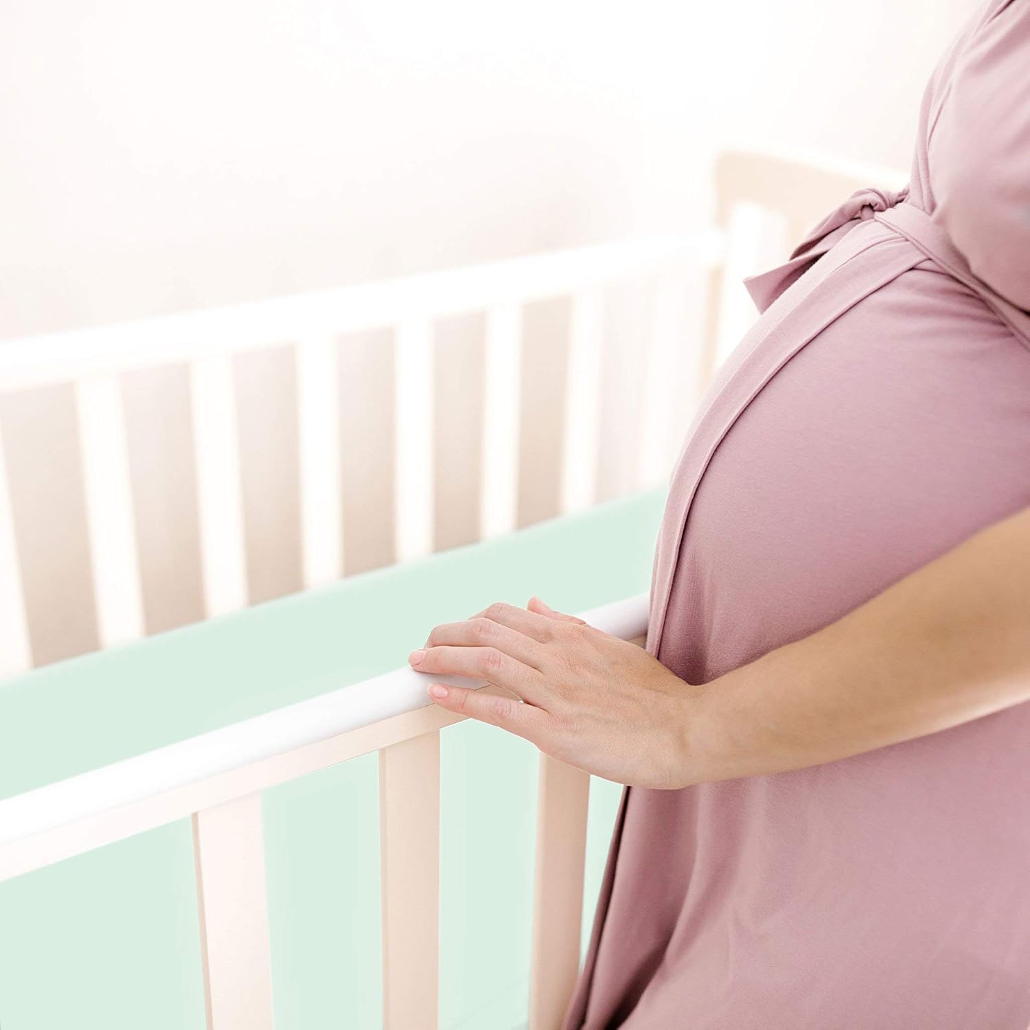 Mulberry Park – Sábana bajera ajustable de seda para cuna, grado 6A, ropa de cama pura de 19 momme para niños pequeños, suave con la delicada piel