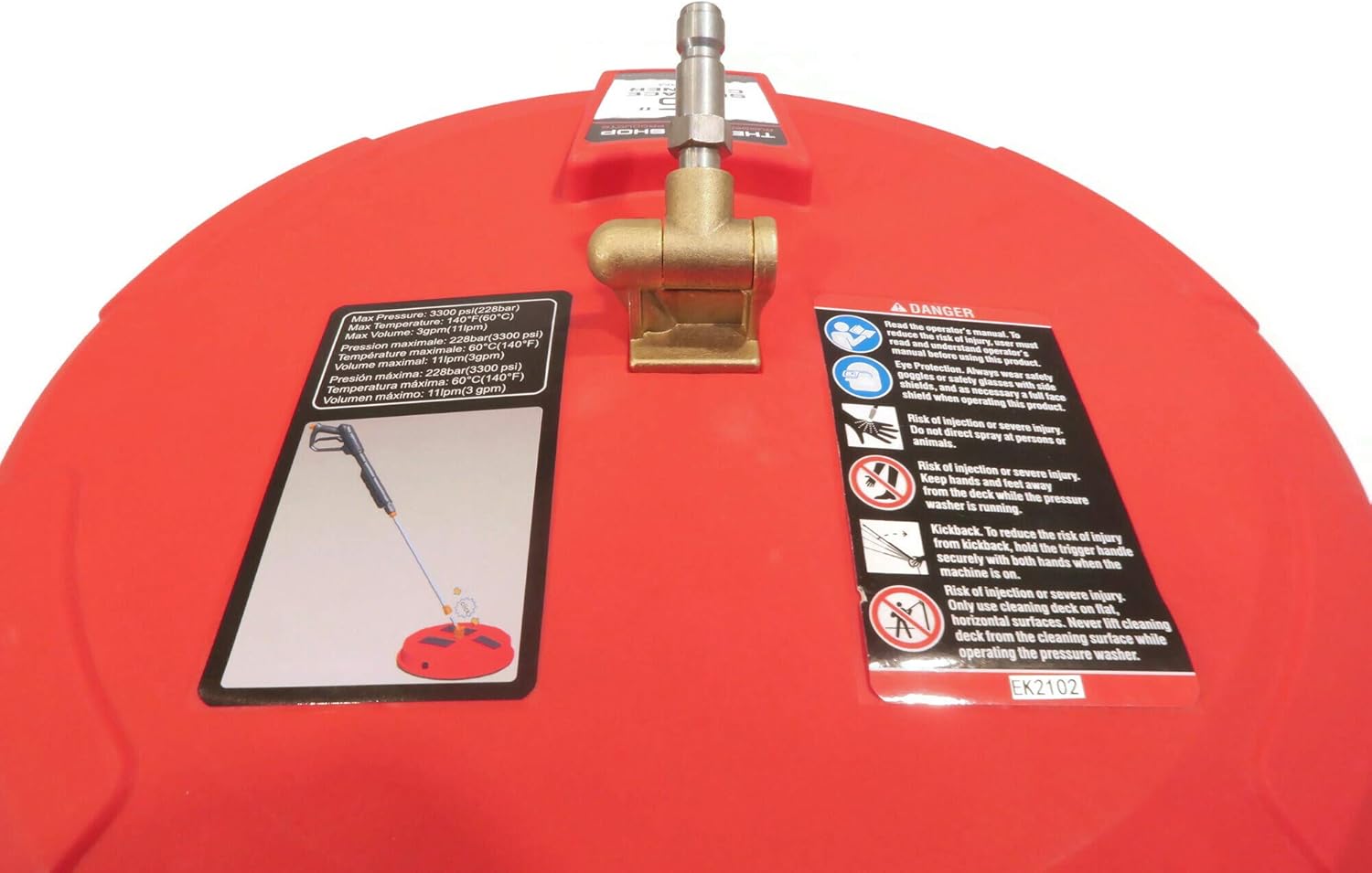 The ROP Shop – Agarre limpiador de superficies con 2 boquillas de acero inoxidable, más de 2000 rpm