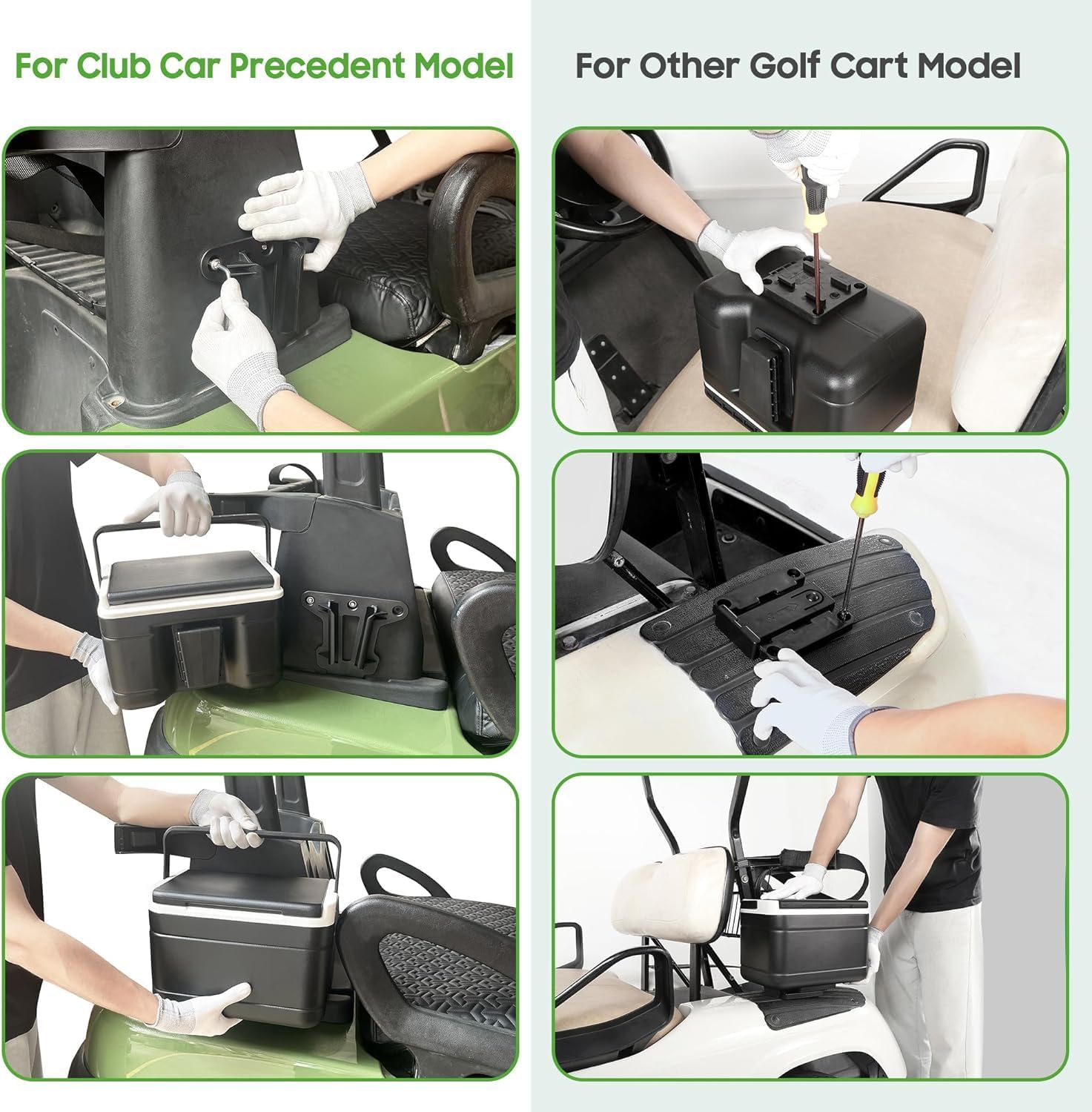 10L0L Enfriador de carrito de golf con soporte de montaje universal para Club Car Precedent Tempo y adelante OEM 102588101 103886801 EZGO Yamaha