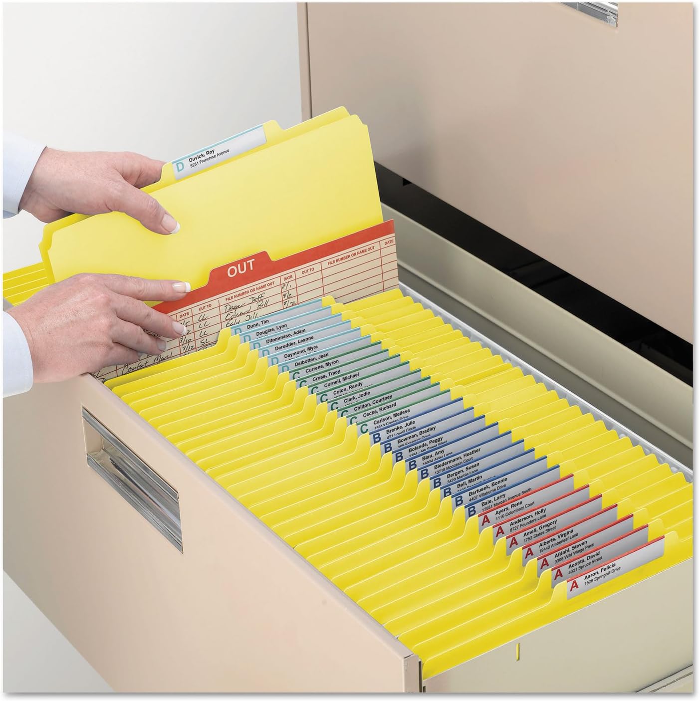 Smead carpeta de clasificación, Amarillo
