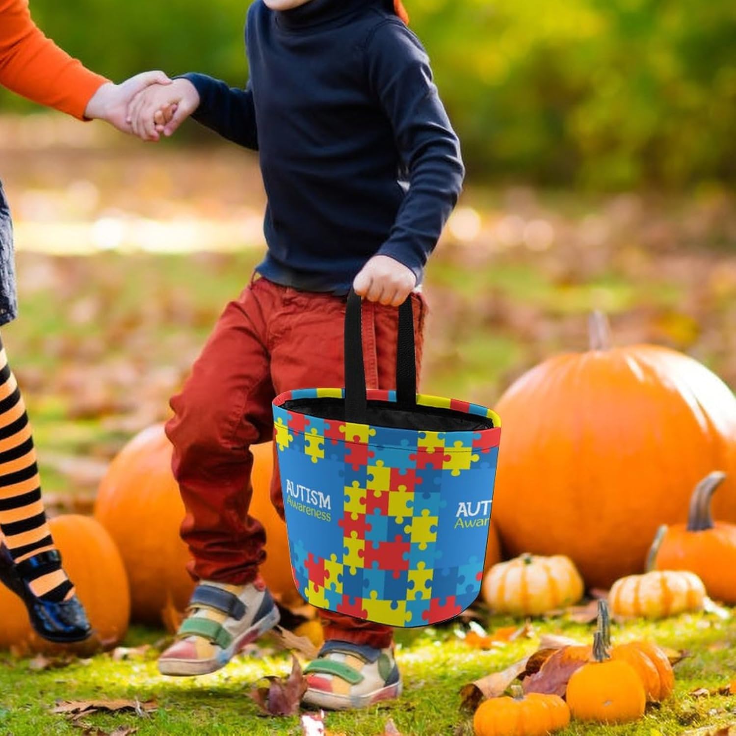 Cesta de dulces para niños, para concientización sobre el autismo, para Halloween, fiesta, decoración del hogar