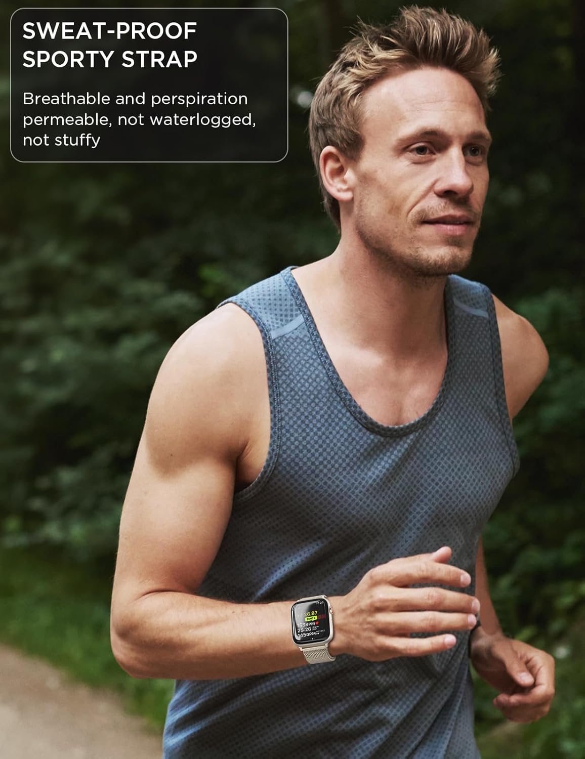 Correas de patente compatibles con Apple Watch Series 9, 8, 7, 6, 5, 4, 3, Ultra 2, 1, SE de 1.929 in, 1.772 in, 1.732 in, 1.654 in, 1.614 in, 1.575