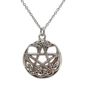 Celtic Protection Star Necklace Magic Healing Wicca Pagan Witch Amulet Pentagram Silver Pentacle Jewelry Charm for Women Celtic Protection Star Necklace Magic Healing Wicca Pagan Witch Amulet Pentagram Silver Pentacle Jewelry Charm for Women