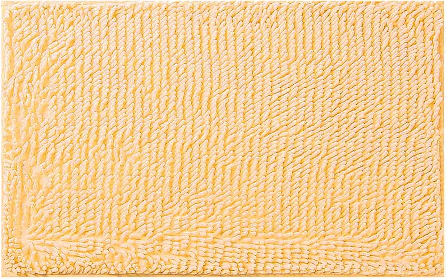 Scceatti Kitchen Rugs – Alfombra de baño antifatiga de 35 x 24 pulgadas, color amarillo, alfombra de baño rosa, antideslizante, suave y cómoda,