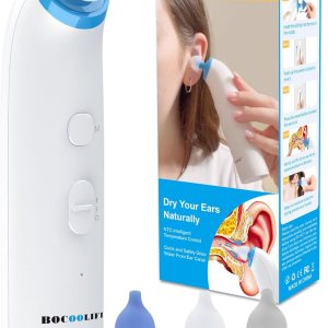 BOCOOLIFE Secador de oídos con 7 puntas para los oídos, dispositivo de secado de agua para la humedad de los oídos, removedor electrónico de agua de BOCOOLIFE Secador de oídos con 7 puntas para los oídos, dispositivo de secado de agua para la humedad de los oídos, removedor electrónico de agua de