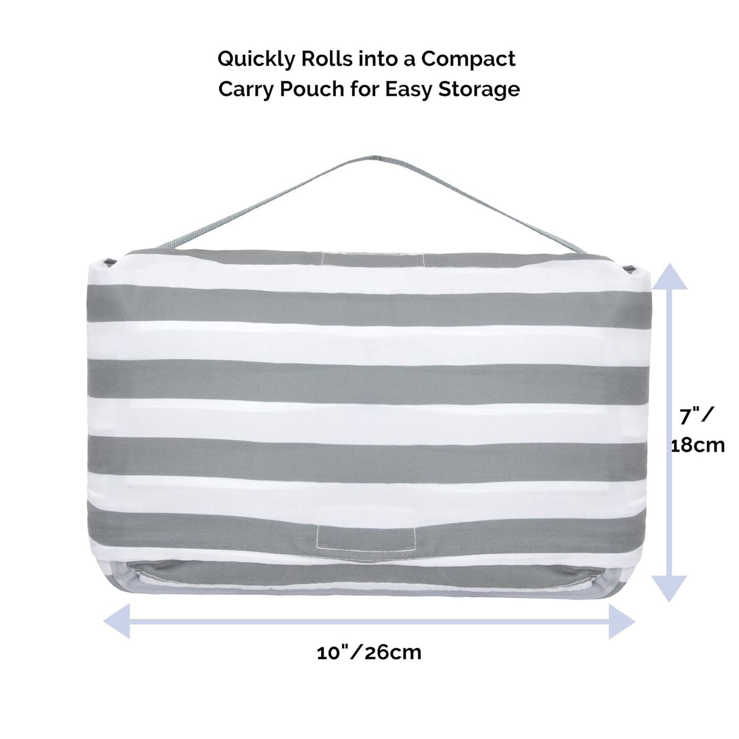Suessie Funda para carrito de compras y funda para silla alta con almohada de soporte, rayas grises y blancas con cojín