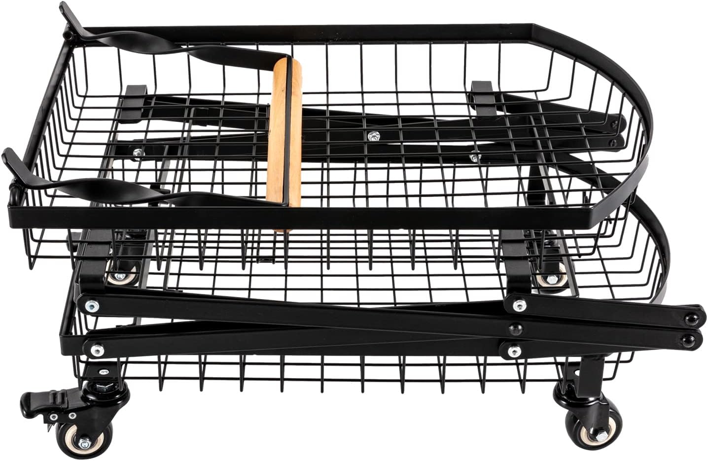 Camión de mano plegable multiusos 2 en 1 con mango retráctil en ruedas, carrito de compras con ruedas rodantes, carga de 88 libras