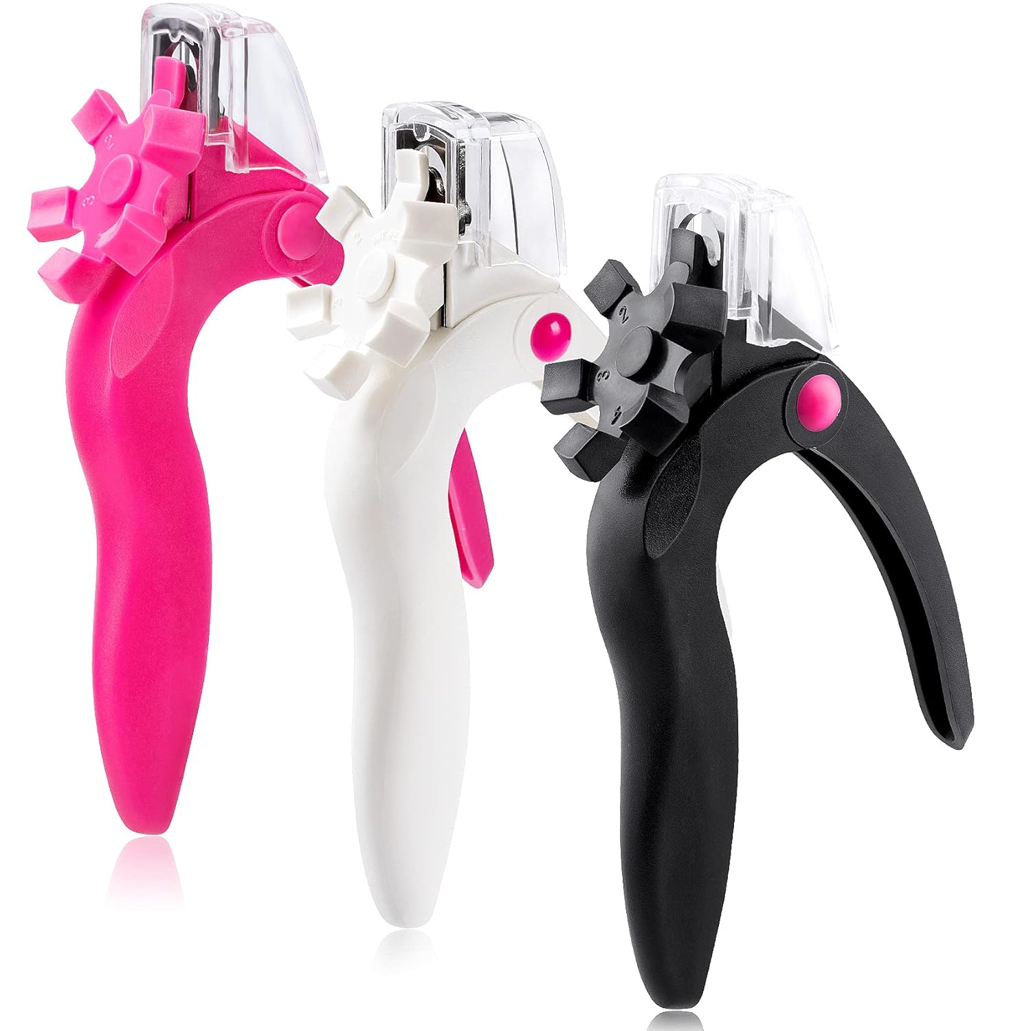 ANCIRS – Juego de 3 cortadoras de uñas acrílicas, cortaúñas ajustable de acero inoxidable, cortadora de puntas para proyectos de manicura de uñas