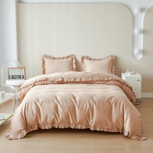 Simple&Opulence Funda de edredón para niños 100% algodón con volantes individual (68 x 86 pulgadas), 2 piezas, 1 funda de edredón, 1 funda de Simple&Opulence Funda de edredón para niños 100% algodón con volantes individual (68 x 86 pulgadas), 2 piezas, 1 funda de edredón, 1 funda de