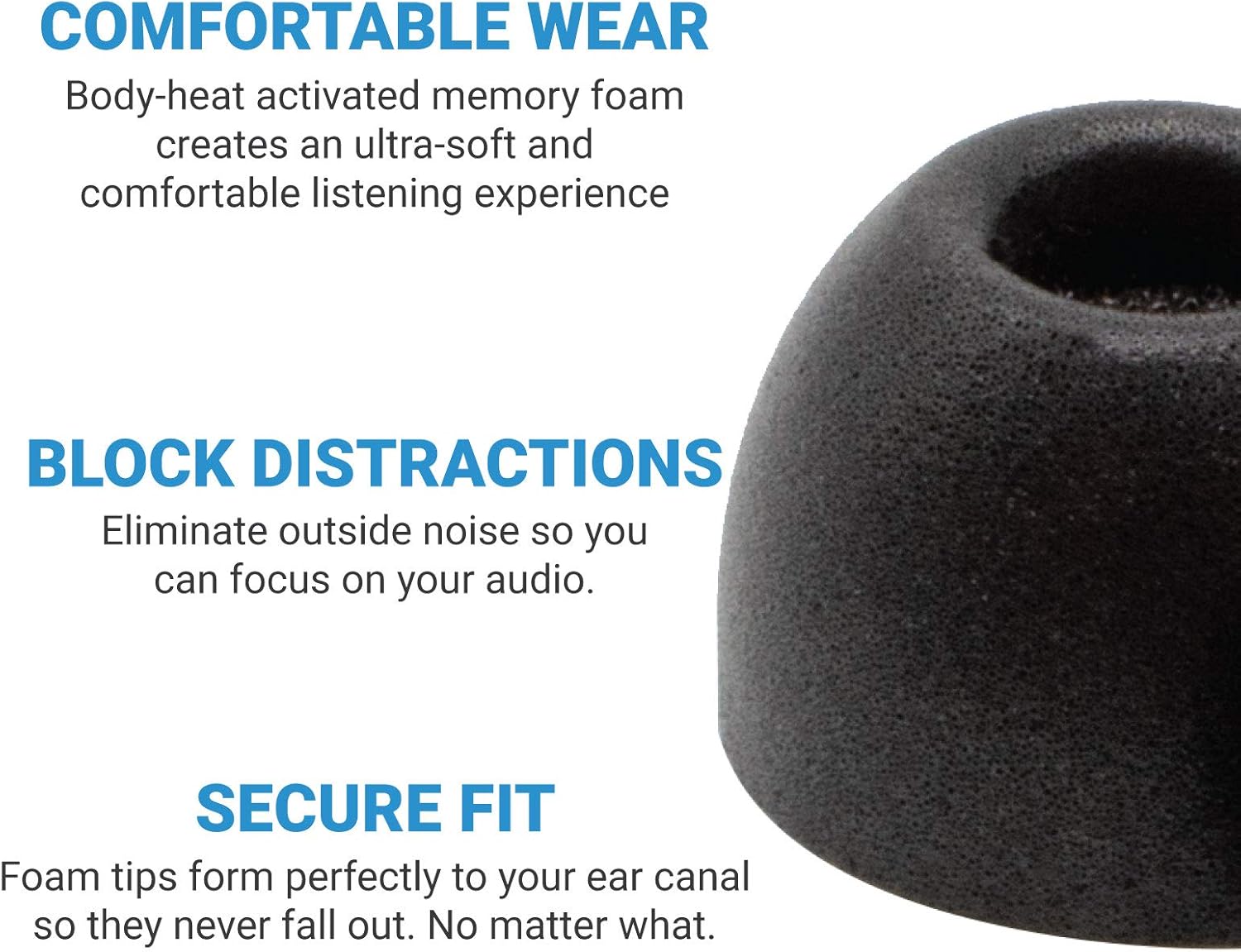 Comply TW-400-C TrueGrip Pro Earbud Tips para JLAB, Bowers & Wilkins PI7, PI5, Technics EAH-AZ70, Tune 125TWS, Sennheiser Momentum True Wireless 3 y