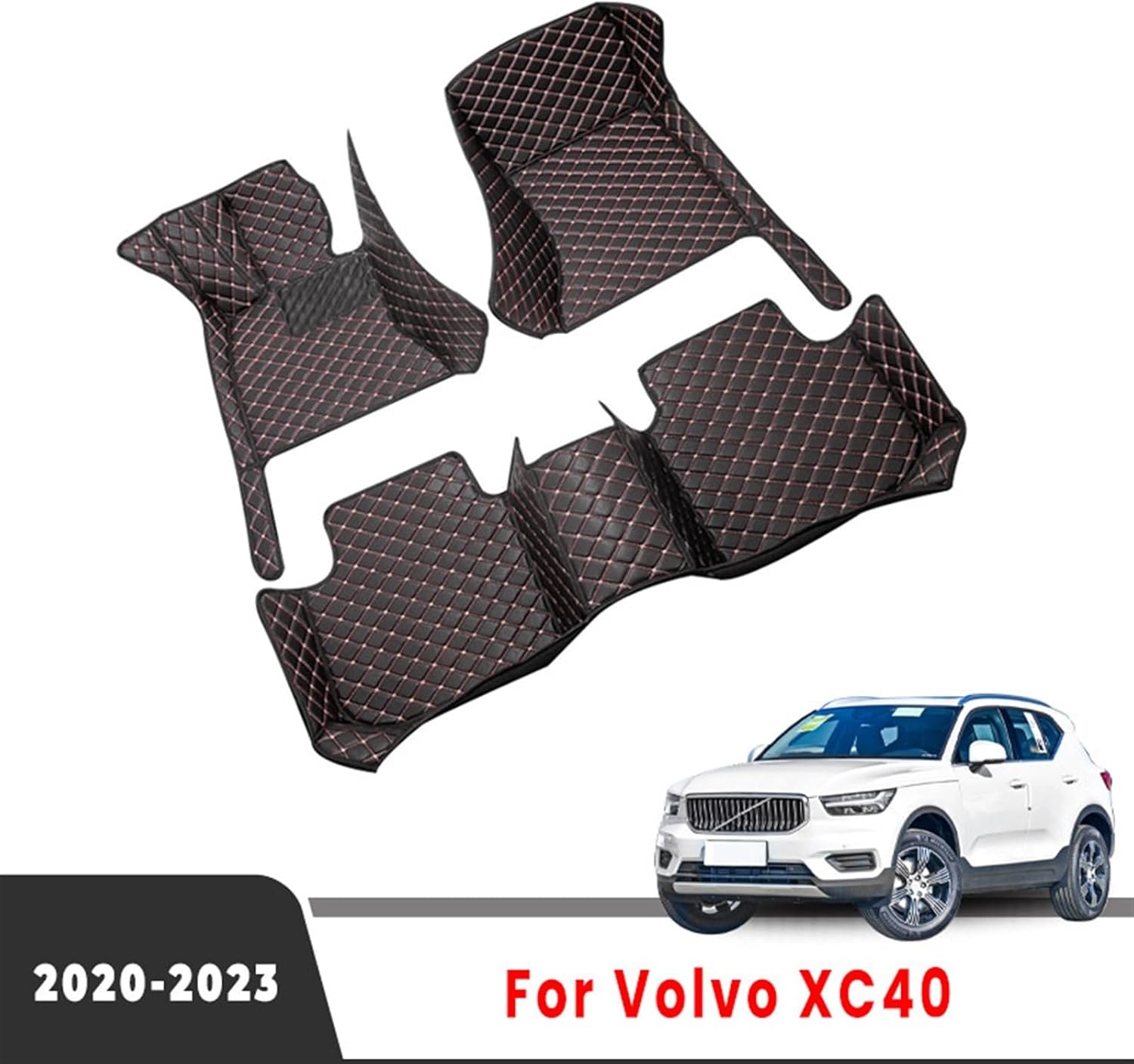 Tapete de coche para Volvos XC40 2023 2022 2021 2020 Alfombrillas de piso de coche Auto Styling Interiors Accesorios Alfombras impermeables