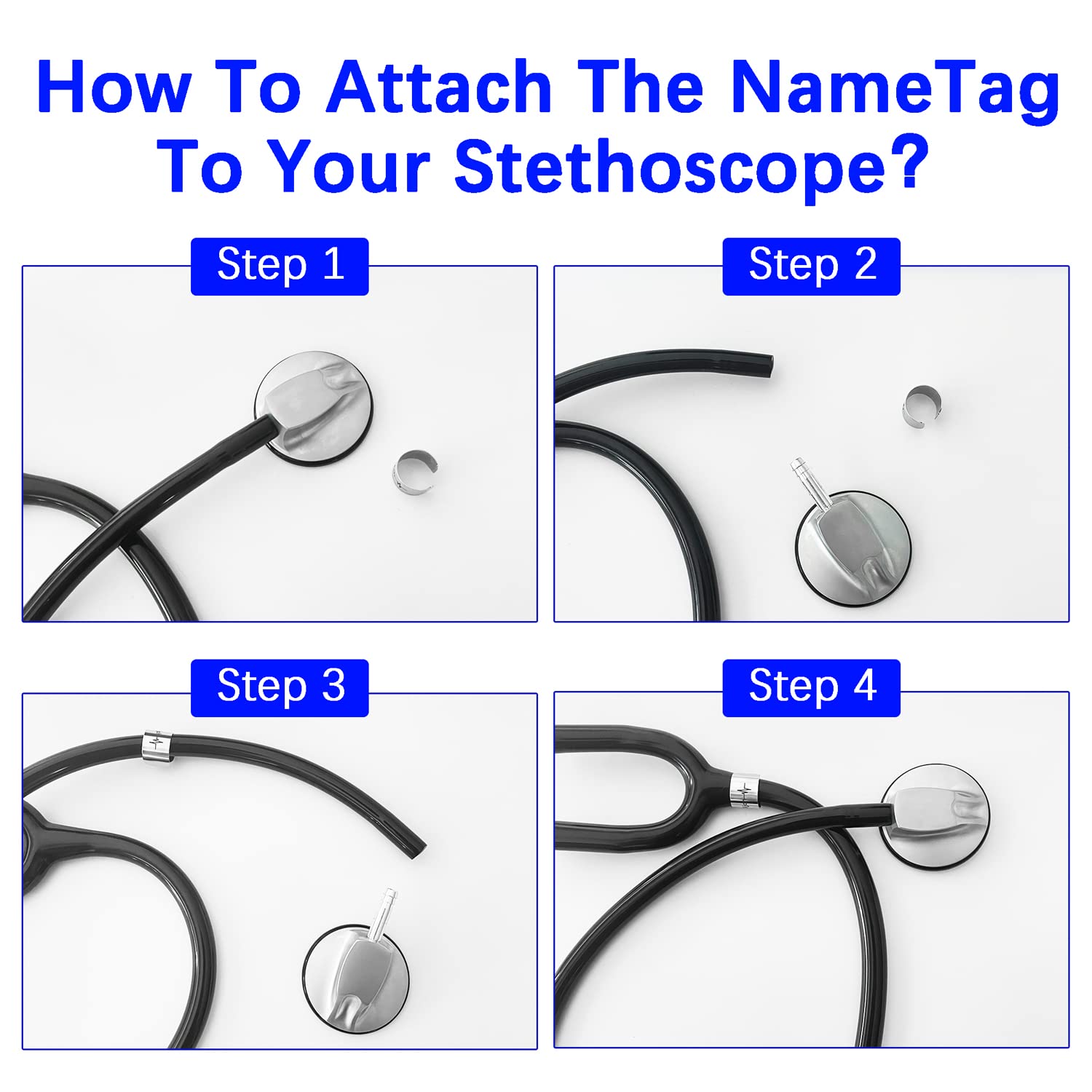 Stethoscope ID Tag – Personalized Name Tag- Handmade Nursing ID Charm-Graduation Gift For Nurse (Custom Initial,Name & Text)